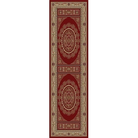 Concord Global Trading Concord Global 44102 2 ft. 3 in. x 7 ft. 7 in. Jewel Aubusson - Red 44102
